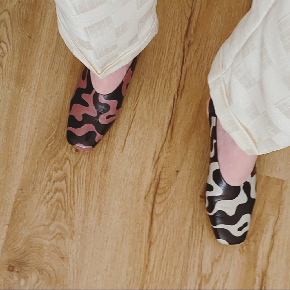 SOLD🏁Everlane handpainted square toe slingbacks - Picture 7 of 7